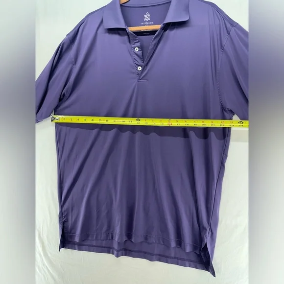 Turtleson Polo Shirt Purple Tour Performance Golf Short Sleeve Mens Size Large - Picture 4 of 7